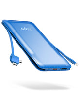 TG90° power bank with built-in cables for easy on-the-go charging
