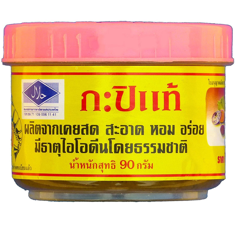Thai Shrimp Paste jar front view for authentic curry flavor enhancement.