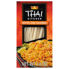 Thai Kitchen rice noodles packaging shows gluten-free, vegan promise for quick meals