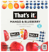 Thats It Mango Blueberry Mini Bar pack, a convenient on-the-go snack.