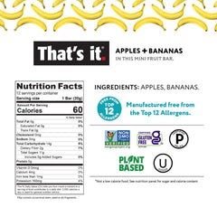 That's it mini fruit bars gift pouch packaging closeup shows clean ingredients.