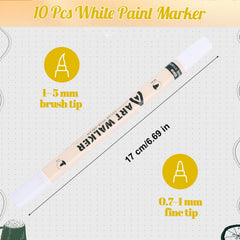 Thboxes white markers fine tip ideal for precise outlining and fine details.