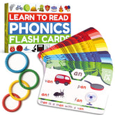 The Bambino Tree phonics flash cards pack with colorful illustrations support early reading