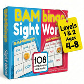 THE BAMBINO TREE sight word bingo blue level card set for classroom reading practice