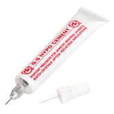 The Beadsmith Clear Precision Cement with pinpoint applicator for precise beadwork repairs.