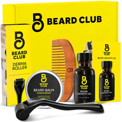 The Beard Club derma roller close-up for skin refreshment and grooming prep.