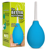 Bottoms Digest anal douche bulb with compact design for discreet prep