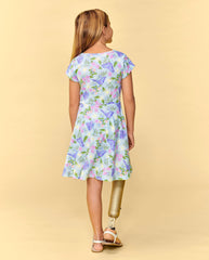 The Children's Place Butterfly Garden dress back view showing playful print