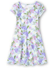 The Children's Place Butterfly Garden dress front view for everyday wear