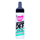 The Doux Multi-Use Mousse bottle close-up for smooth, frizz-free curls.