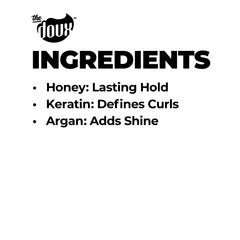 The Doux POP LOCK frizz-control image highlights sleek, sealed frizz-free texture.