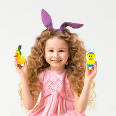 The Dreidel Company Easter ducks as pool toys for summer fun.