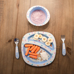 The First Years Bluey toddler spoon with sturdy handle for comfortable meals.