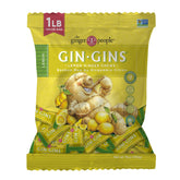The Ginger People GIN GINS Lemon Ginger Chews in a 1 lb bag with tangy lemon ginger flavor
