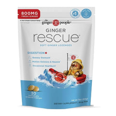 The Ginger People Ginger Rescue lozenges pack for on-the-go relief.