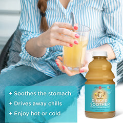 The Ginger People Gingerade label close-up highlighting lemon, honey, and ginger balance.
