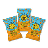 The Good Crisp Company cheddar cheese balls pack of 3 bags for family snacking.