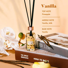 The Good Soul Project close-up of glass bottles with reed sticks for quick room refresh