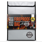 The Good Stuff fireproof document bag front view showing ample 15x11 storage.