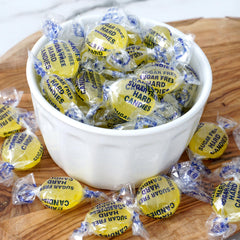 The Hampton Candy Company sugar-free lemon drops serving ideas tray for gatherings.