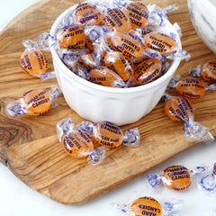 The Hampton Popcorn and Candy Co packaging promotes bulk gifting value.