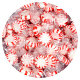 The Hampton Starlight Peppermints bulk bag front view, festive red-and-white swirl