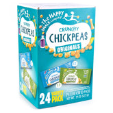 The Happy Snack Company Crunchy Chickpeas sea salt balsamic close-up – savory, crunchy snack.