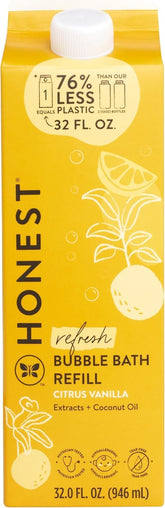 The Honest Company Citrus Vanilla refill carton reduces plastic waste.