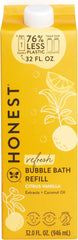 The Honest Company Citrus Vanilla refill carton reduces plastic waste.