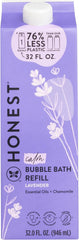 The Honest Company Lavender Calm refill carton ready for tear-free bath.
