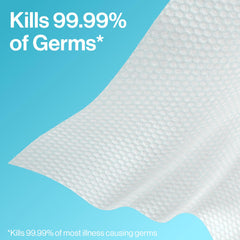 The Honest Company fragrance-free wipes hand-application scene demonstrates quick germ reduction.