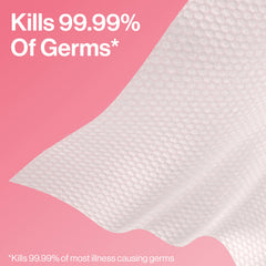 The Honest Company Grapefruit Grove wipes dispensing-top view for easy grab