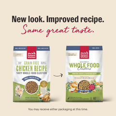 Close-up of The Honest Kitchen chicken clusters for small dogs.