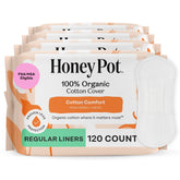 The Honey Pot Company non-herbal pantiliner cover for daily protection with organic cotton