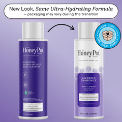 The Honey Pot Lavender Chamomile pump enabling easy, balanced cleansing