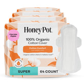 The Honey Pot non-herbal super pads with wings provide secure daily protection.