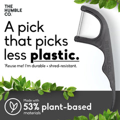 The Humble Co. mint floss picks offer a refreshing flossing experience