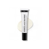 The INKEY List Mandelic Acid Treatment bottle close-up, fragrance-free for all skin types.