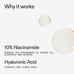 The INKEY List Niacinamide serum on skin demonstrates hydrating delivery