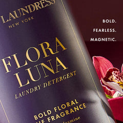 The Laundress Flora Luna bottle pour enables precise dosing for stain removal and scent.