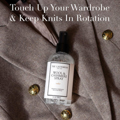 The Laundress Upholstery and Linen Spray delivering a crisp cedar scent for home fabrics