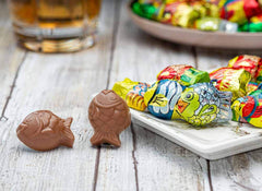 Madelaine mini fish in Italian foil packaging, tropical design