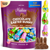 Madelaine Easter bunny in six colorful foils, ideal for vibrant Easter baskets.