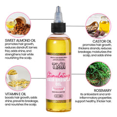 The Mane Attraction hair oil blends rosemary, castor oil and black seed oil for nourishing roots.