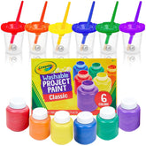 The Mega Deals kids paint set bottles and brushes for creative sessions.