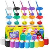 The Mega Deals Kids Painting Set full kit displays organized paints and brushes for easy art sessions.