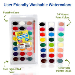 Removable palette strips keep colors organized for quick blending.