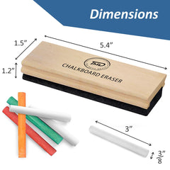 The Mega Deals white chalk 3-inch sticks provide clean, dust-free writing.
