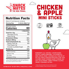Close-up of Snack Mates Chicken and Apple Stick ready for a lunchbox or snack time.