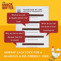 Kid enjoying The New Primal Snack Mates lunchbox snack at school